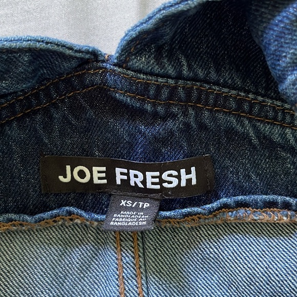 Straight Leg High Waisted Denim Overalls - Joe Fresh - Picture 4 of 4